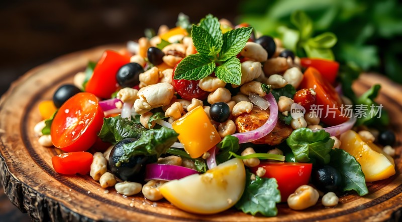 新鲜蔬菜水果沙拉