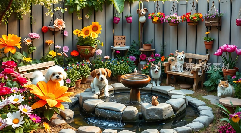 花园里的萌宠乐园