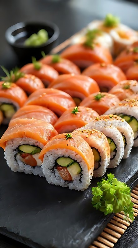 三文鱼寿司拼盘