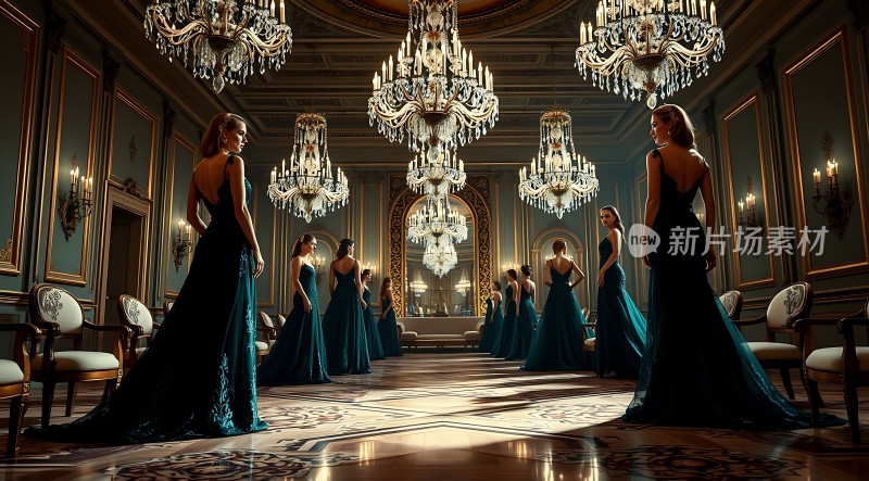 华丽舞厅里的优雅身影