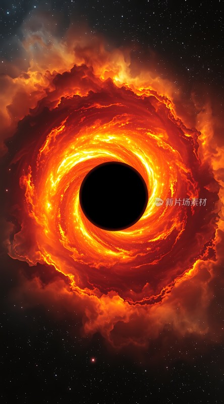 宇宙黑洞吞噬星辰