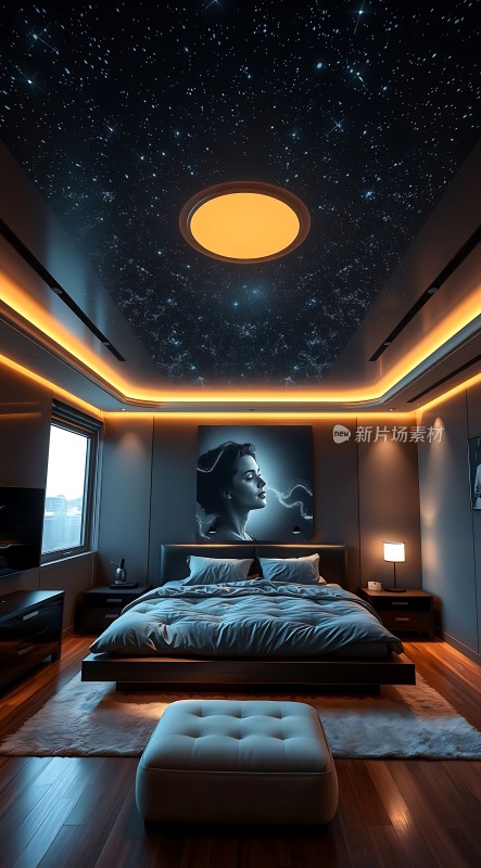 星空卧室现代简约风格温馨舒适