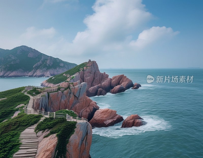 嵊泗岛东崖绝壁晨景