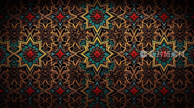 繁星夜空下的神秘几何世界