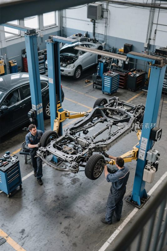 汽车维修车间场景