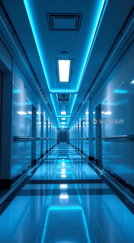 蓝色光芒走廊