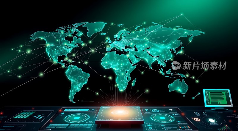 全球网络连接科技界面