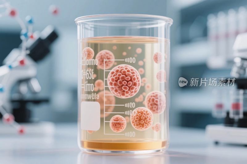 实验室容器微生物插画