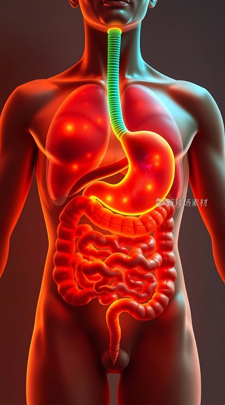 人体消化系统解剖图