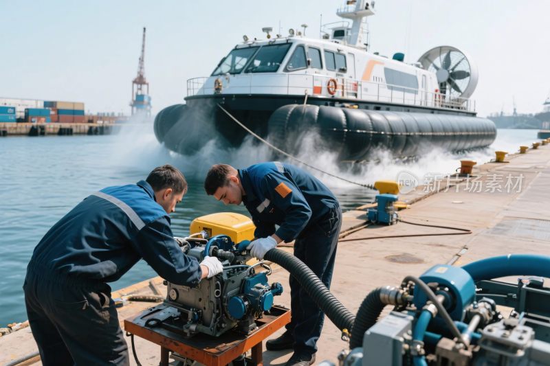 港口气垫船维修作业