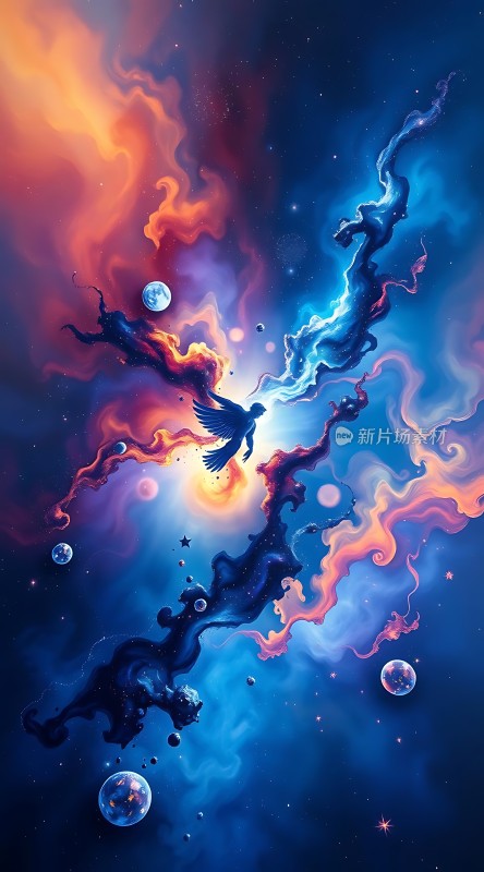 宇宙之舞凤凰涅槃星辰共舞