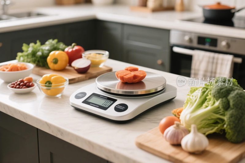 厨房食材与电子秤