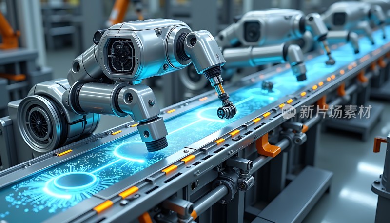 智能机器人生产线高效运作
