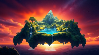 神秘岛屿日落奇景 神秘岛屿日落奇景