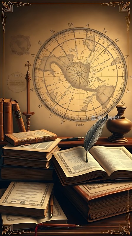 古旧书籍与地图