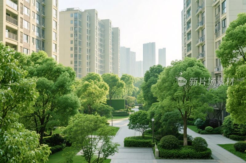 小区绿化景观场景