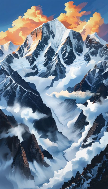 珠峰东坡云海景观