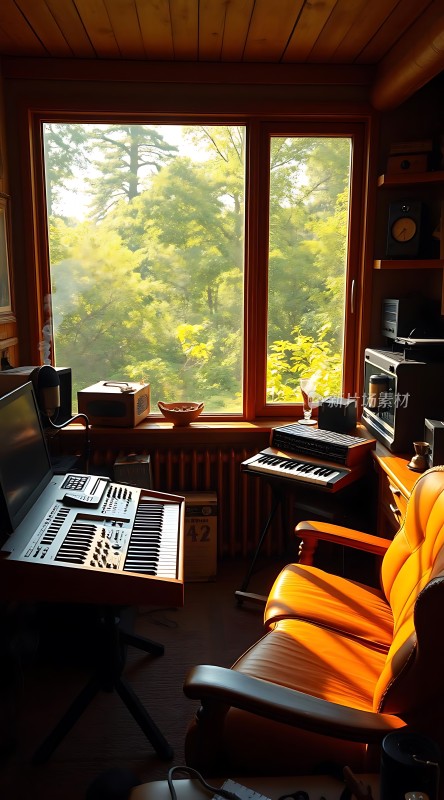 阳光下的音乐创作空间