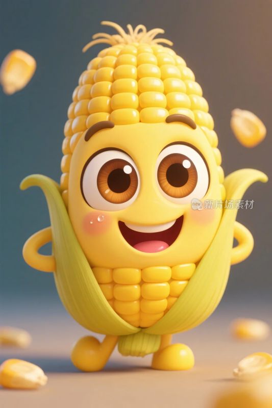 卡通拟人化玉米形象