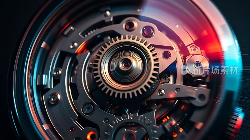 机械之心齿轮与光效交织的艺术