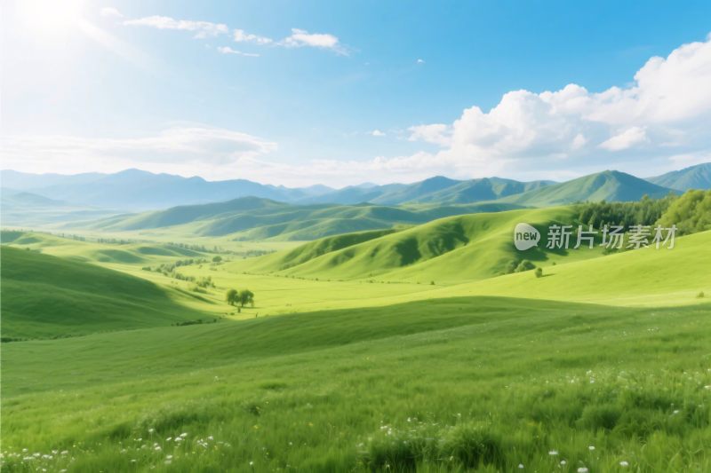 草原山峦风景图