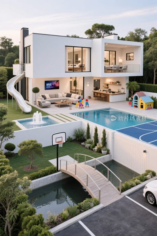 现代豪华别墅效果图