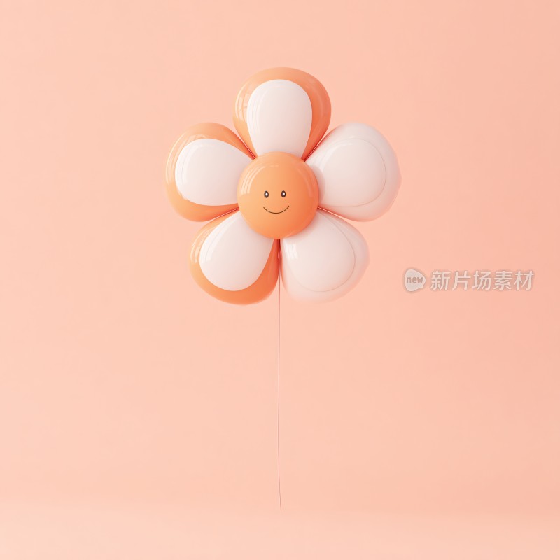 可爱花朵造型气球插画