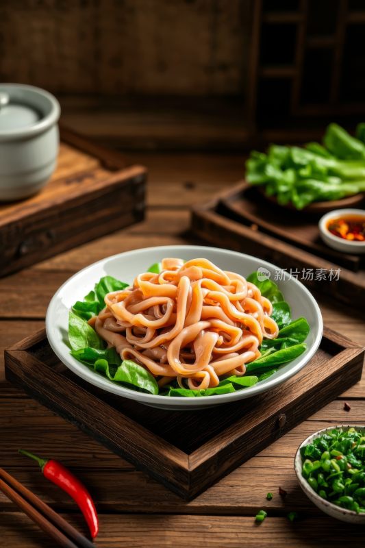 鸭肠中国传统经典美食中式家常美味食物