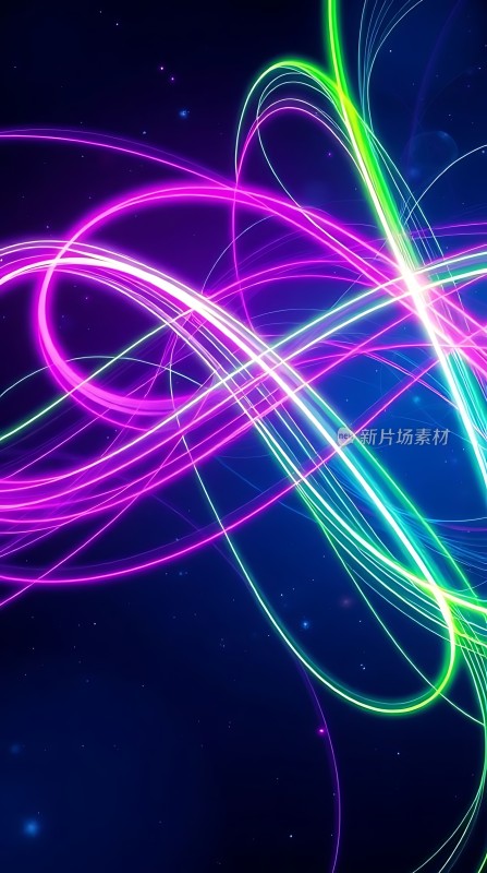 霓虹幻彩交织夜空