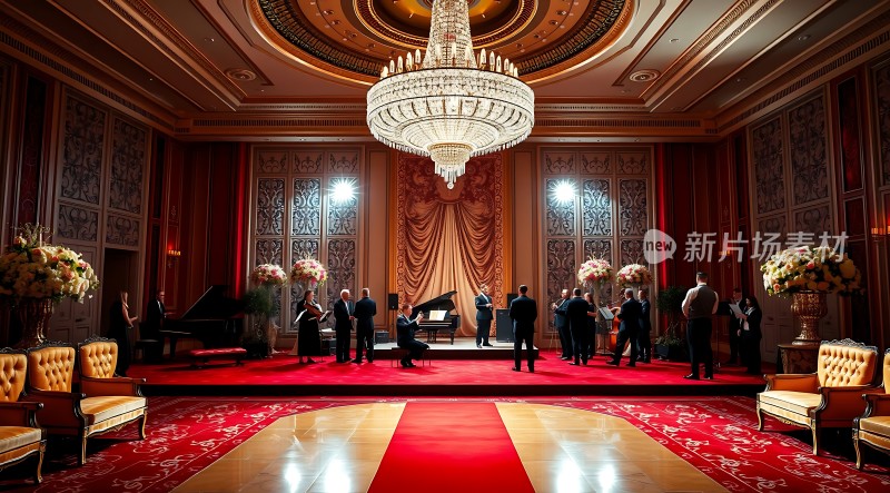 豪华宴会厅里的红毯活动