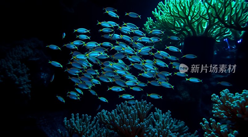 海洋之舞鱼群与珊瑚共舞
