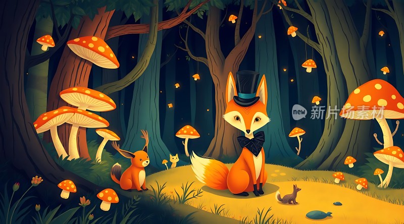 森林里的狐狸与伙伴们