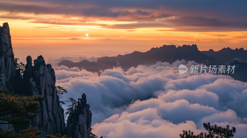 日出山川云海