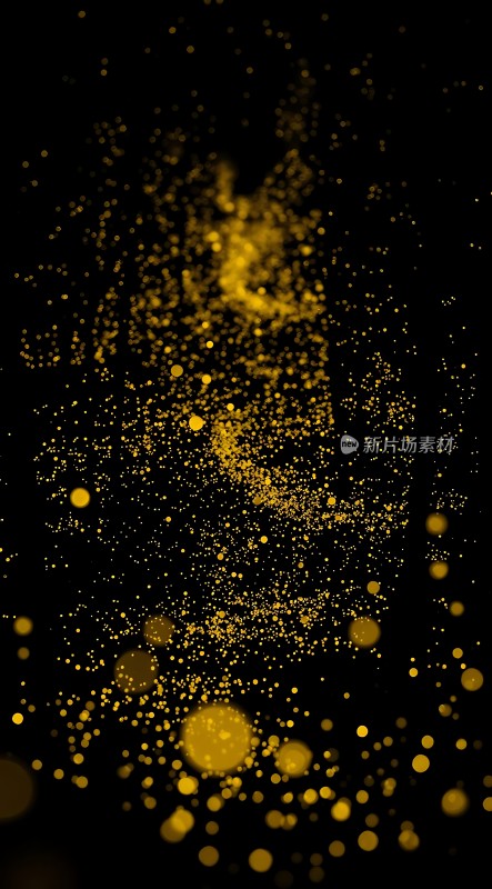 金色星尘闪耀夜空