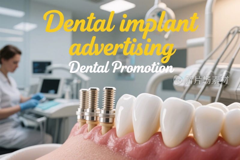 牙齿种植广告宣传画面