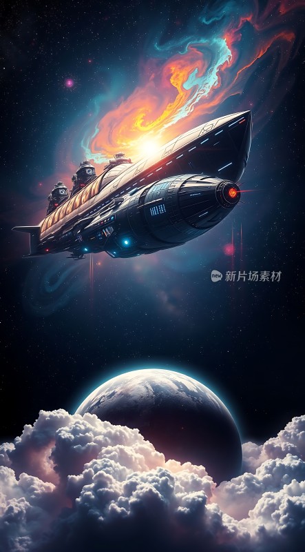 星际飞船穿越浩瀚宇宙