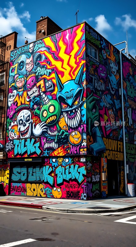 街头艺术盛宴色彩斑斓的涂鸦世界