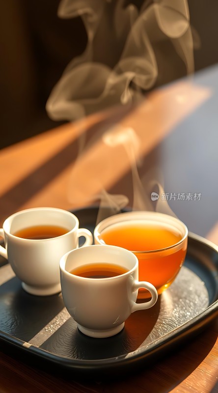 阳光下的茶香四溢