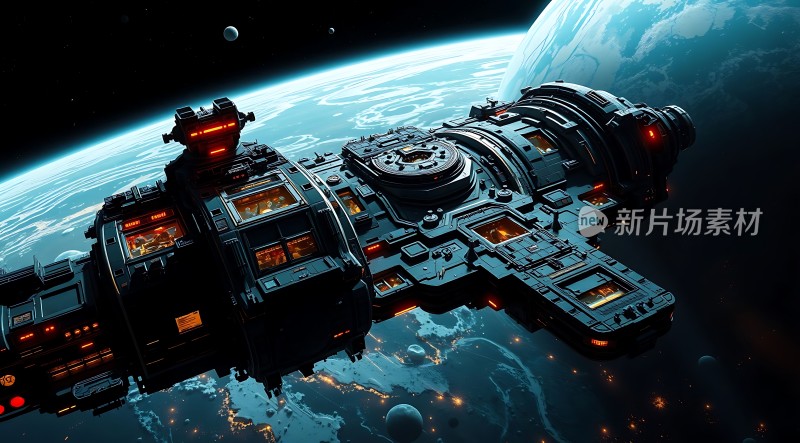 星际飞船遨游宇宙