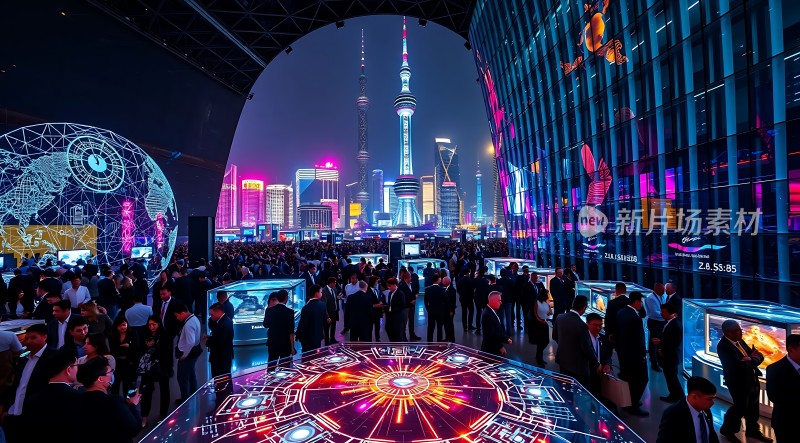 未来科技展璀璨夜幕下的智慧盛宴