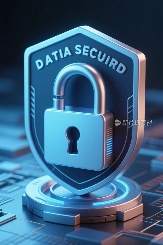 数据安全盾牌锁图标
