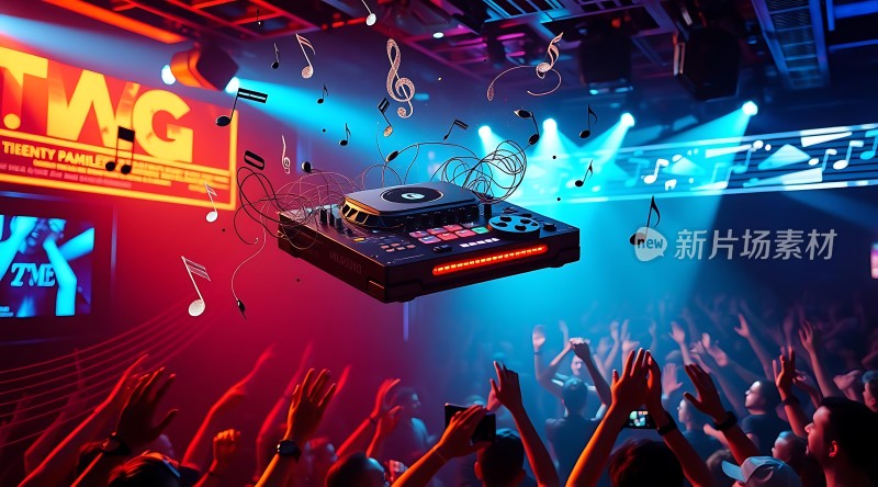 音乐狂欢之夜DJ与观众共舞