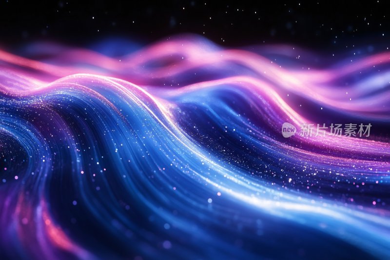 梦幻炫彩流动光波背景