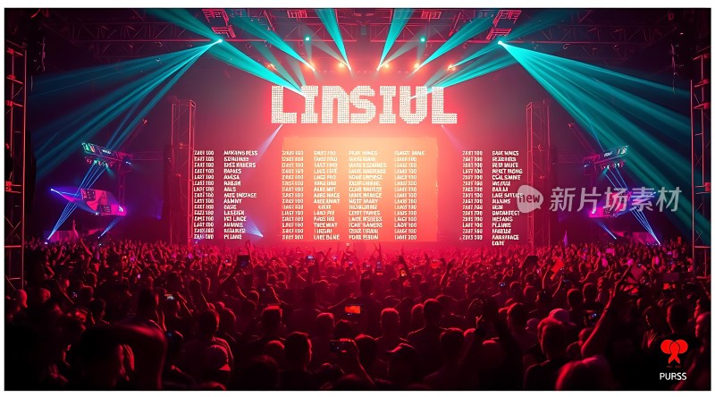 LINSIUL演唱会现场观众热情高涨舞台灯光璀璨
