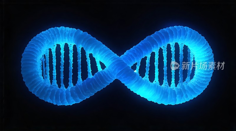 蓝色DNA无限循环结构