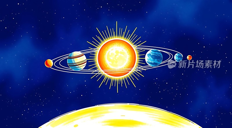 太阳系行星排列图