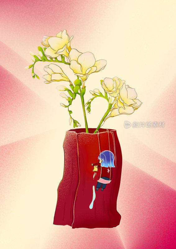 二十四节气植物冬季大寒收拾小苍兰