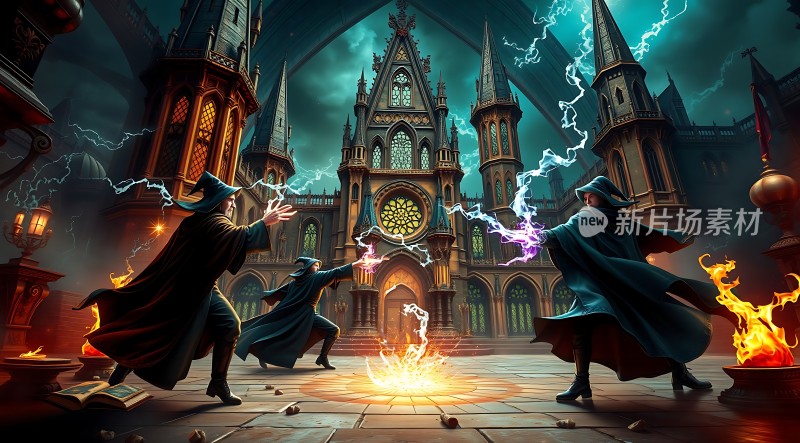 巫师对决魔法与火焰的对决