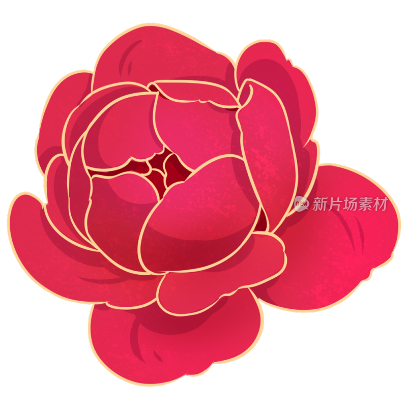 国风免扣素材月季