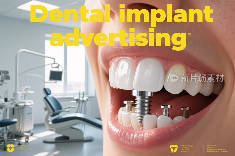 种植牙广告宣传画面